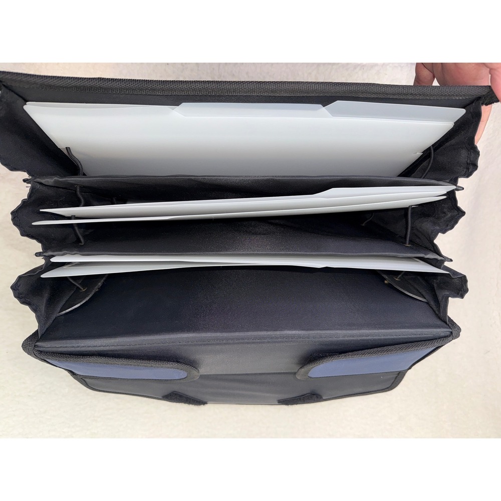 Crop In Style Paper Taker 12x12 Scrapbook Paper Storage Organizer Bag Navy Black - Picture 5 of 6